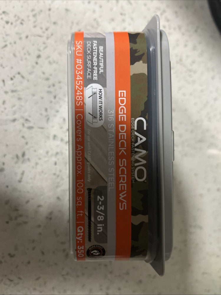 10 Containers CAMO Edge Deck Screws 2-3/8" Stainless Steel (350) 350 Each Box