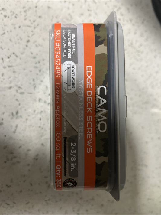 10 Containers CAMO Edge Deck Screws 2-3/8" Stainless Steel (350) 350 Each Box