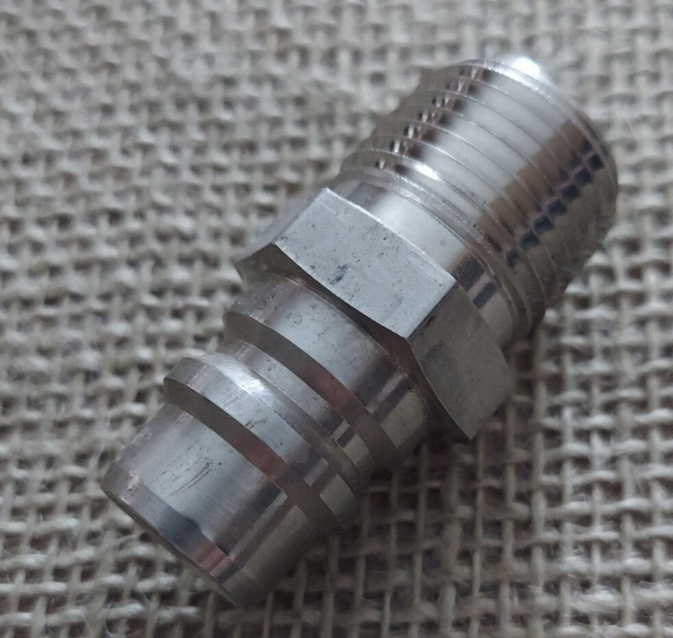 Stainless Steel Full Flow Quick Connect Stem w/o Valve 1/2" Male SS-QF8-S-8MS