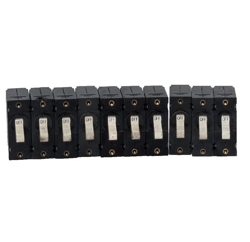 Lot of 10: Carlingswitch AA1-B0-26-475-1B1-C Delay Circuit Breakers, 7.5A, 277V