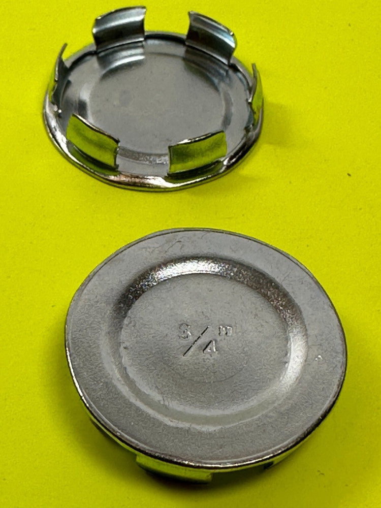 3/4 id. Metal Zinc Plated Snap In Plugs (Lot of 25) New Fast Ship