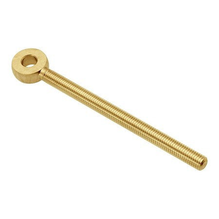 Ampg Zeb70-Br Fixed Rod End, Brass, Plain, 1/4"-28 Thrd Sz, 3 In Thrd Lg
