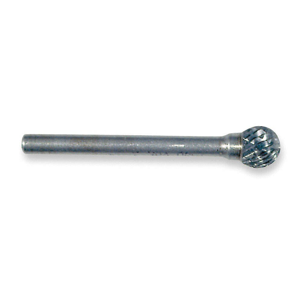 WIDIA Metal M41331 Carbide Bur, Ball Shape, Cutter Dia. 1/4", Shank Size 1/4"