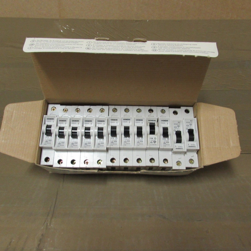 1LOT -12QTY SIEMENS 5SX2 116-8, 16A MINIATURE CIRCUIT BREAKER, 400V/2P, NIB! MO!