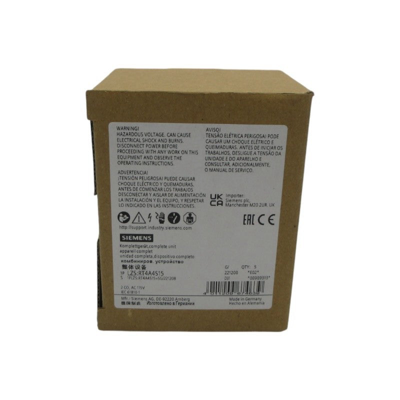 SIEMENS LZS:RT4A4S15 115VAC NSMP
