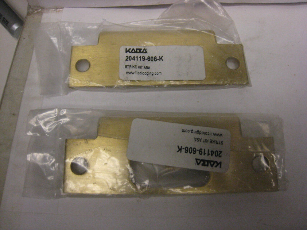 2 yes 2 Kaba/Simplex Ilco Strike Plate 204119-606-K Satin Brass 