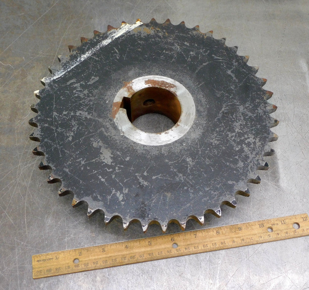 Roller Chain Sprocket 45 Teeth 2-1/2" Bore 10" Face DIA