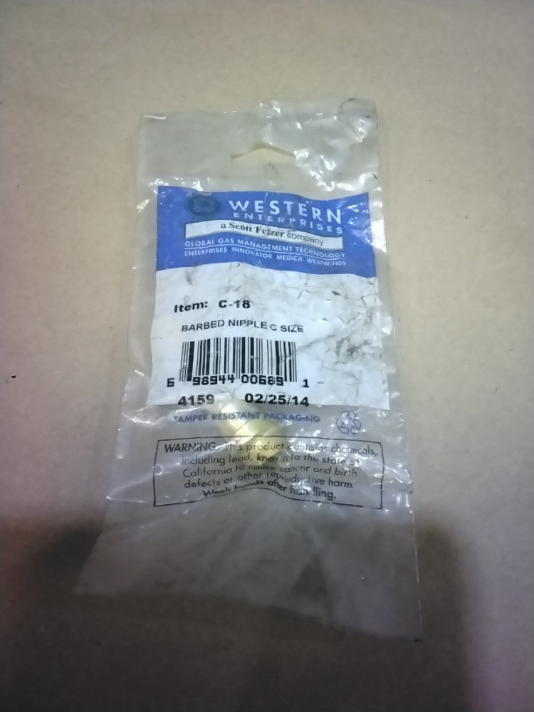Western Enterprises C-18 Barbed Nipple C Size 4159