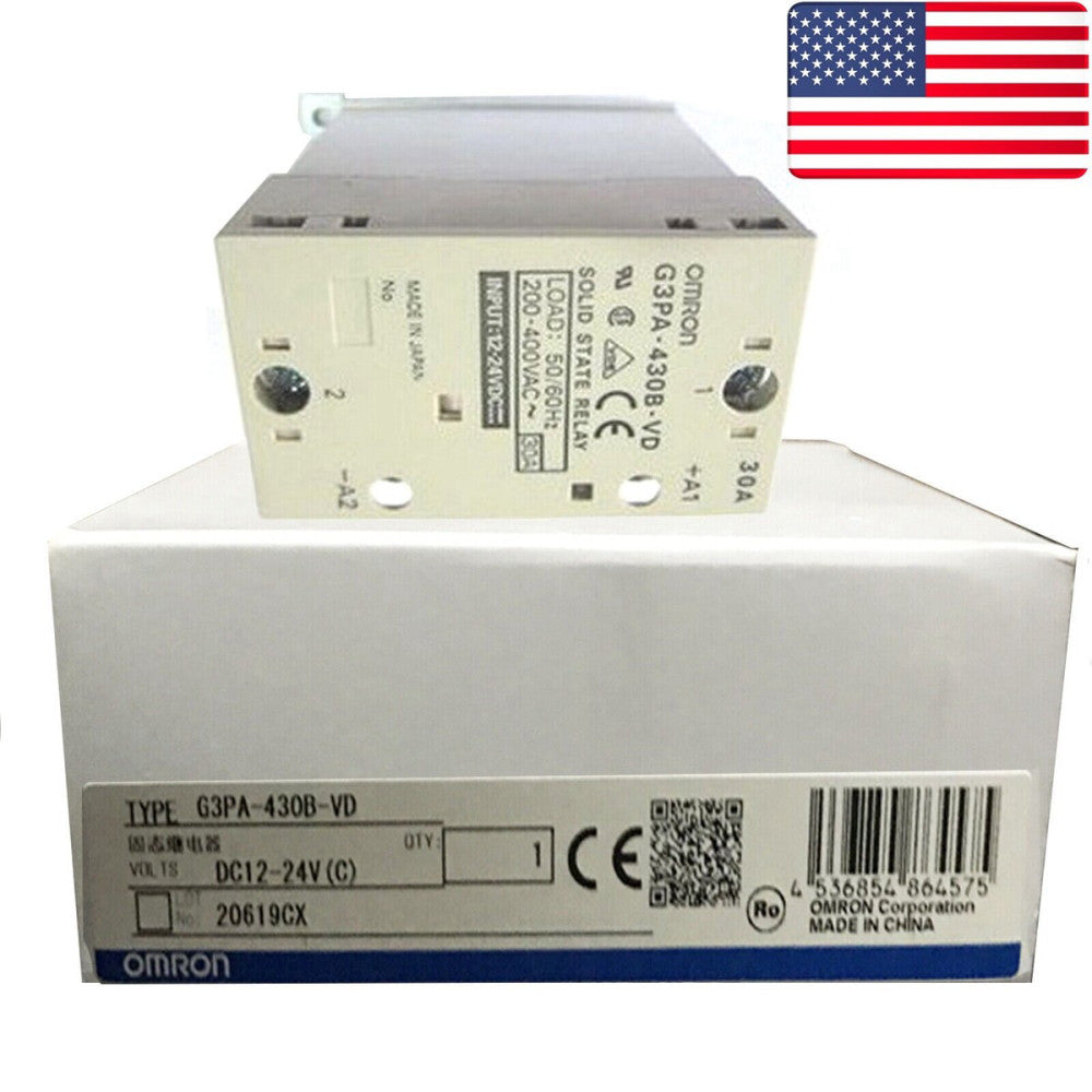 OMRON G3PA-430B-VD SOLID STATE RELAY DC12-24 30A 5-24VDC 1 POLE NEW - US Stock