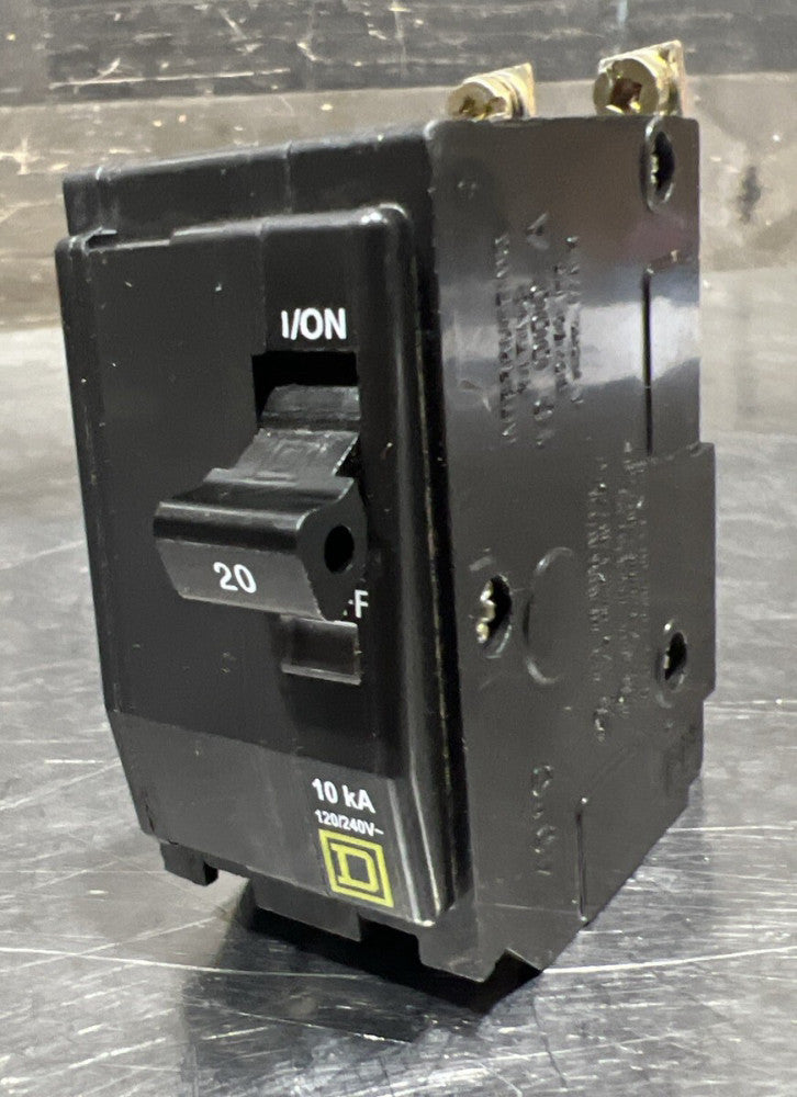 D Square Circuit Breaker AB-4863 Type QOB 20A 120/240V, 2 Pole, Bolt On, Nos