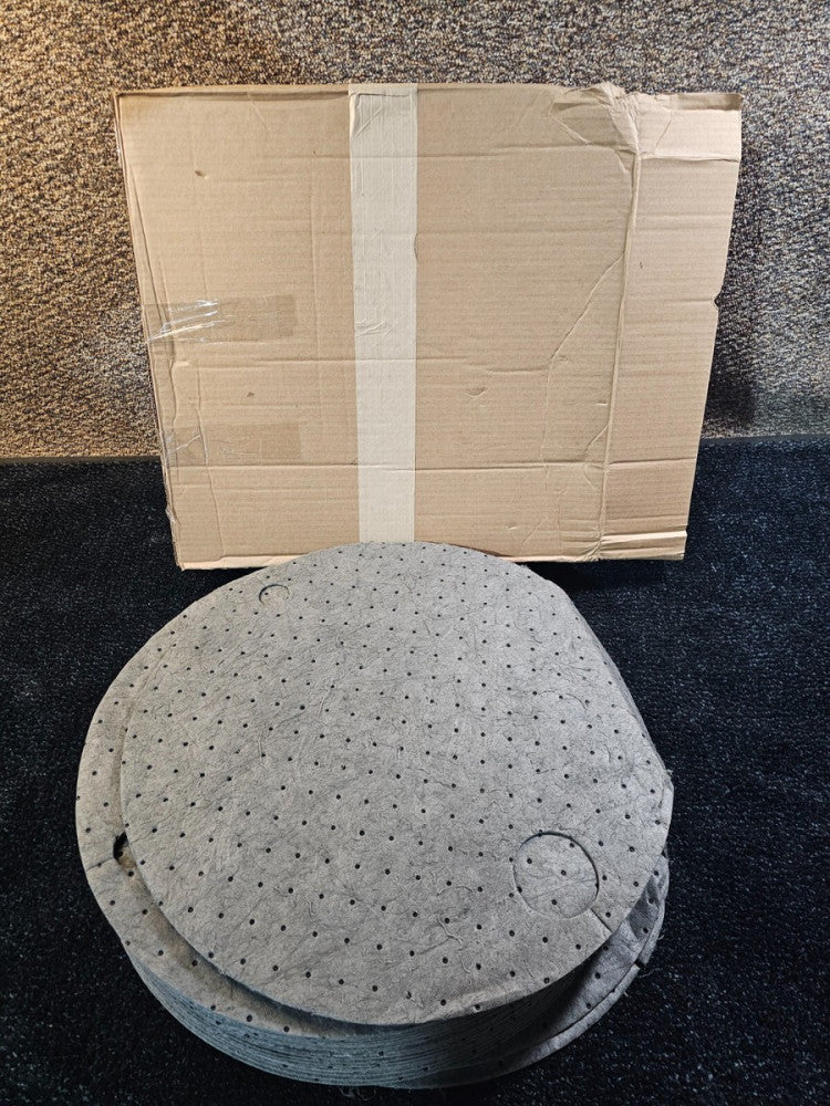 (QTY 25) TaskBrand Sorbents AS-ASB-DT ALLSORB Universal Gray Drum Topper 22"