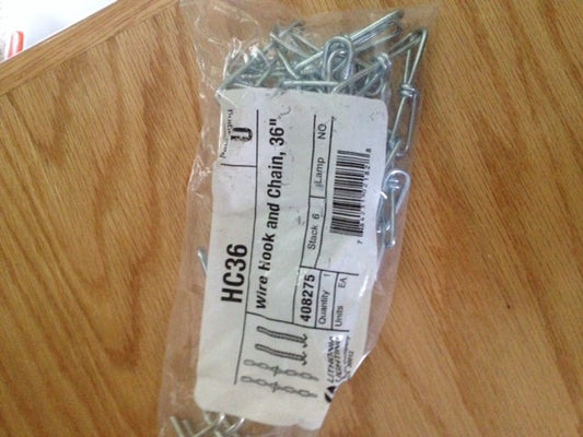 (Lot of 10) LITHONIA Wire and Hook Chain 36" HC36 or 408275 (NEW)