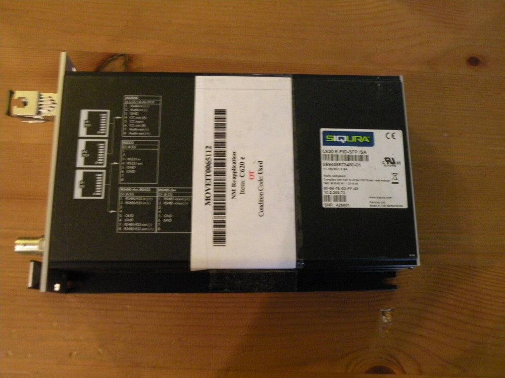 Siqura C620 E-PID One-Channel Video Encoder w Perimeter Intrusion Detection