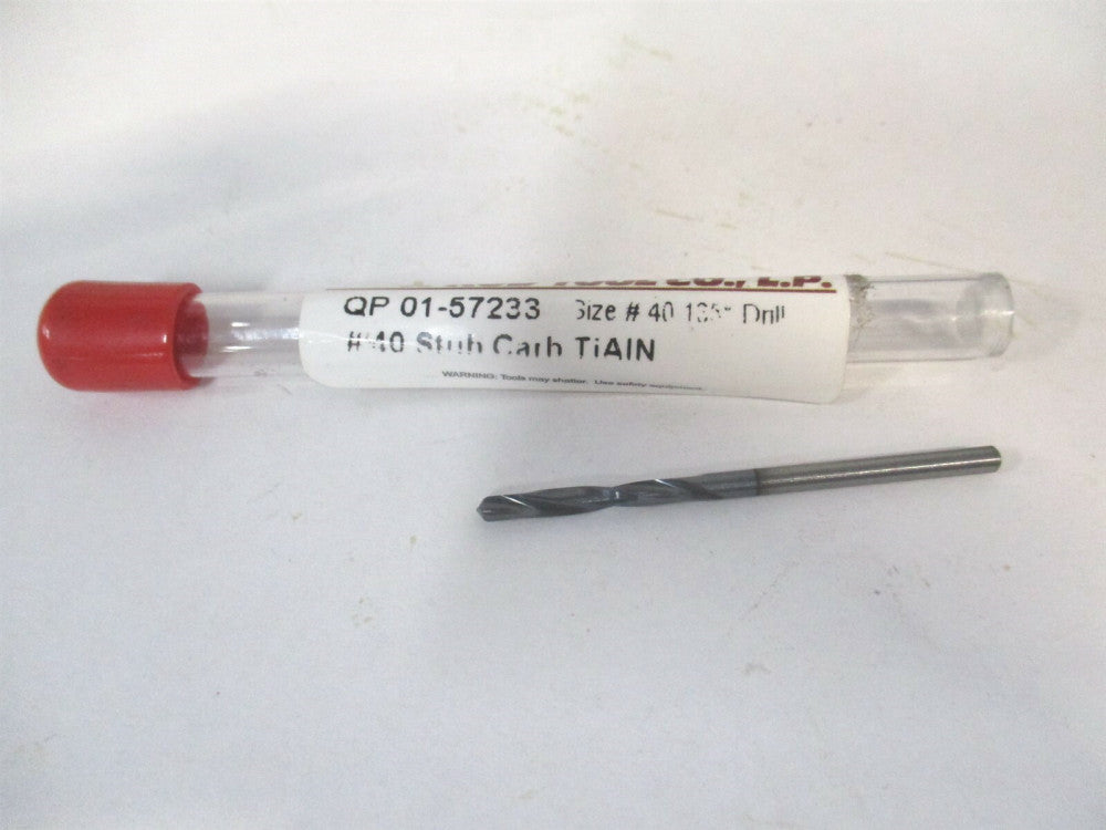 CW Rod Tool (01-57233) #40 135 Degrees Carbide TiAlN Drill Bit
