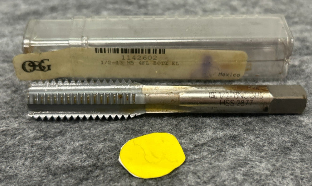 OSG STRAIGHT FLUTE RIGHT HAND TAP 1142602  1/2"-13  UNC  4 FLUTE HSS