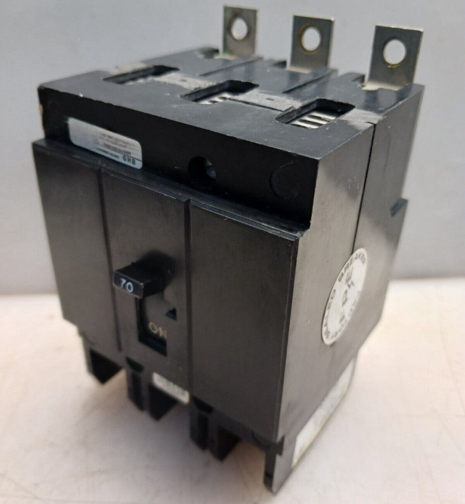 WESTINGHOUSE 70 AMP BOLT-ON CIRCUIT BREAKER 3 POLE 277/480 VAC  GHB3070