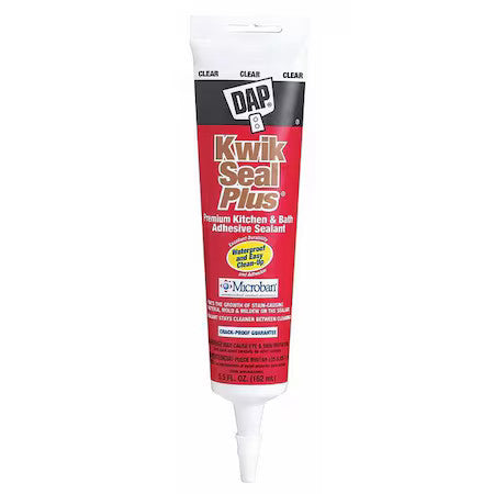 Dap 18546 Acrylic Latex Sealant, 6 Oz, Tube, Clear, Acrylic Latex Base, Kwik