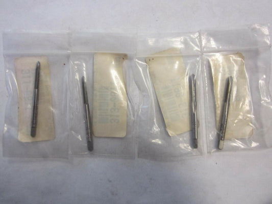 5-40 UNC H1 High Speed Steel Spiral Point Plug Chamfer Taps - Lot of 4