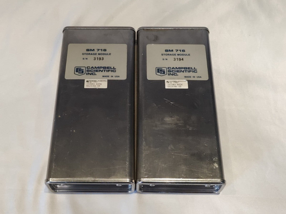 Lot of 2 Campbell Scientific SM 716 Storage Module - Serial Connection