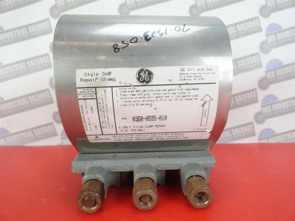 DRESSER / GE - 0360-0595-010 / 03600595010, 360 Repair Clamp 6.35" x 7.5" (NEW)