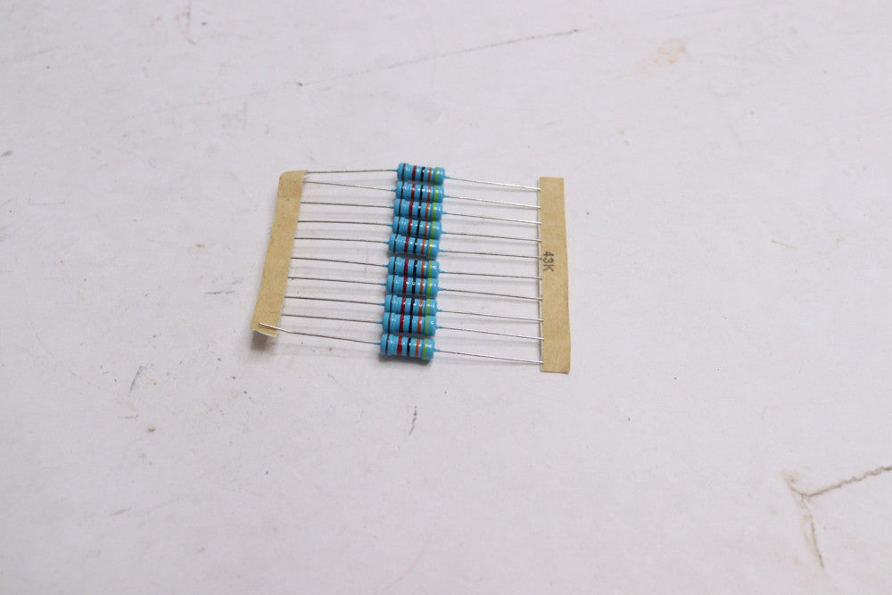 (10-Pk) Metal Film Resistor 43k Ohm 1/4 W 83-1116 
