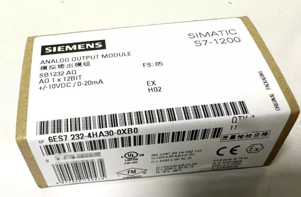 New Genuine Siemens Analog Output Module 6ES7 232-4HA30-0XB0 Somatic S7-1200