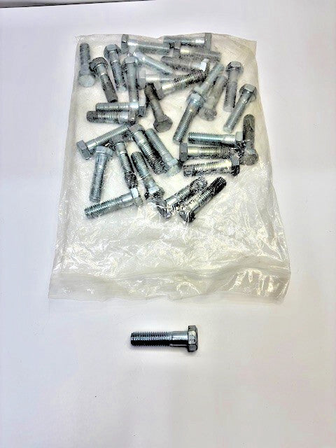 1/2IN-13 PARTIALLY THREADED ZINC PLATED HEX CAP SCREWS (LOT OF 33)