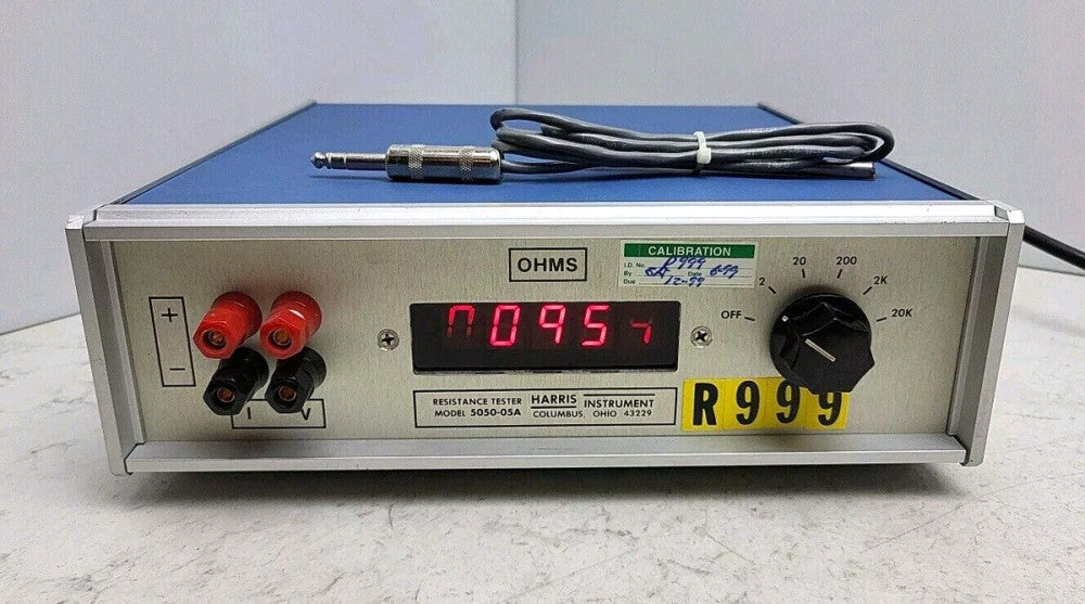 Harris Instrument 5050-05A Digital Resistance Tester 2 20 200 2k 20k Ohms