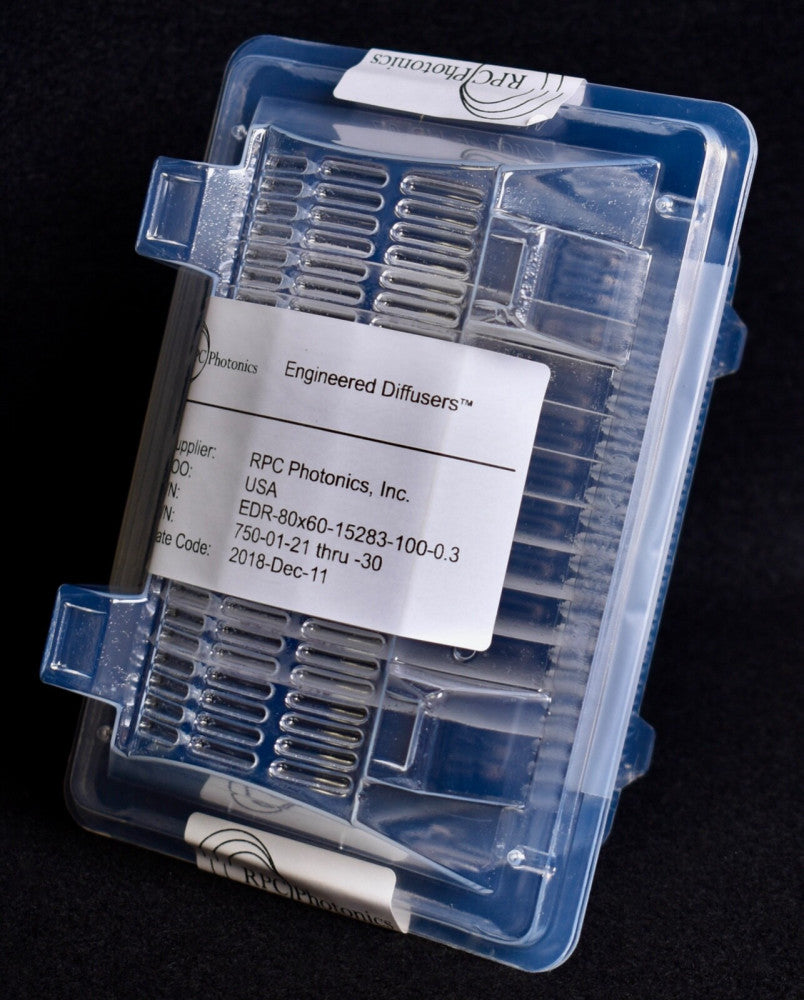 10 Count RPC Photonics Engineered Diffusers Polymer on Glass EDR 80x60 100mm
