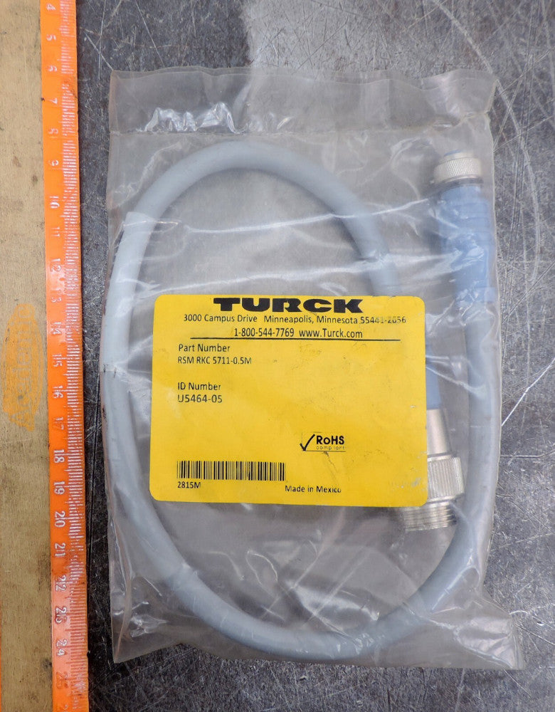 Turck RSM RKC 5711-0.5M US ID# U5464-05 DeviceNet EuroFast Cable