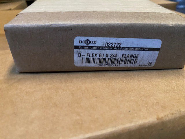 Dodge D-Flex 6J X 3/4 Flange 6J-.750 022722 (NEW)
