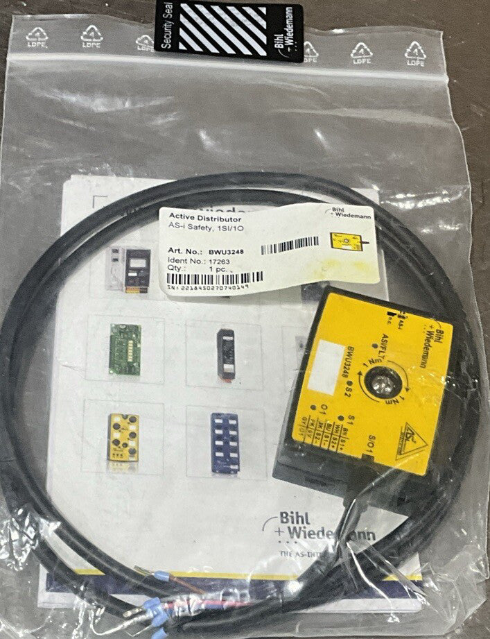 Bihl+Wiedemann BWU3248 Active Distributor ASi Safety, IP67, 1SI/1O