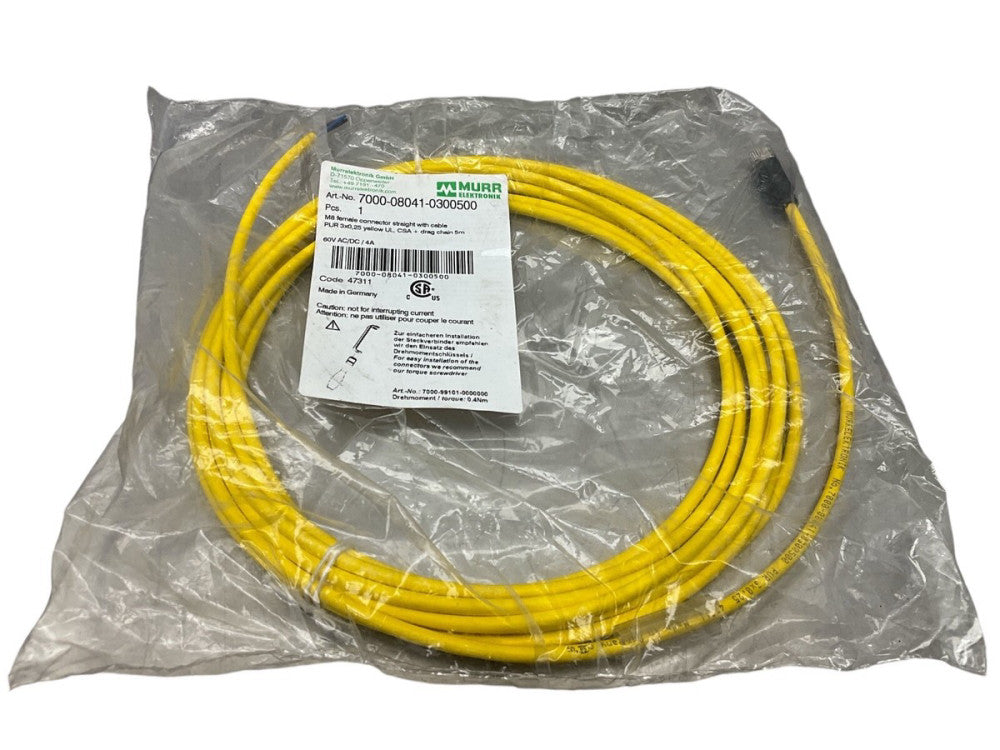 MURRELEKTRONIC 7000-08041-0300500 M8 Female connector Straight With cable