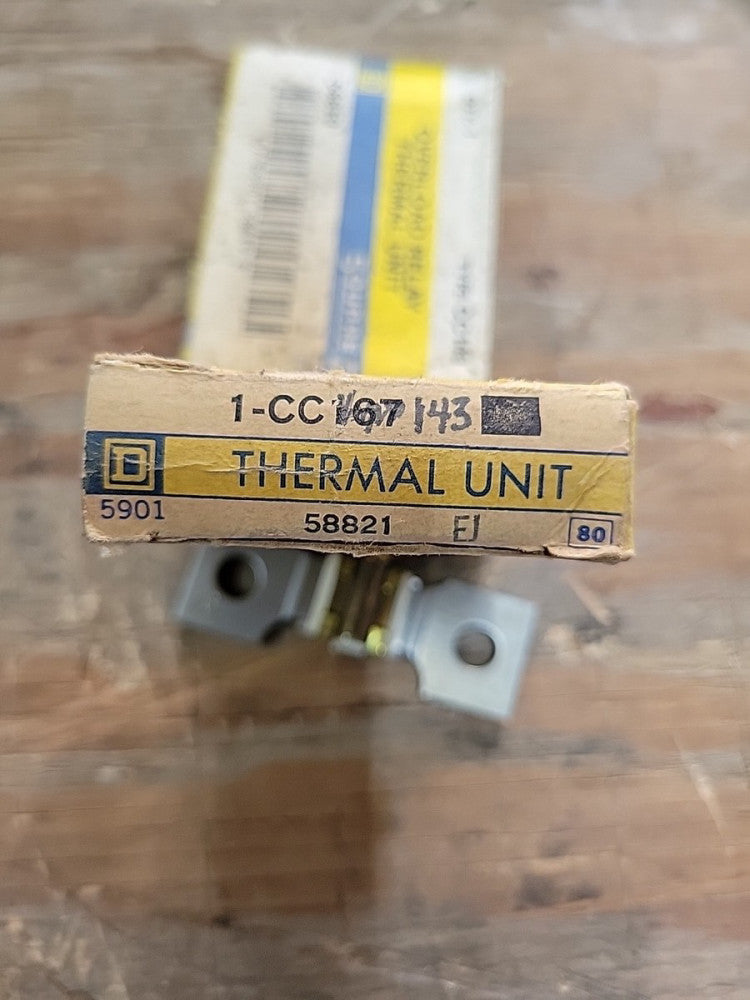 1- New Old Stock! Square D CC143 Overload Relay Thermal Units