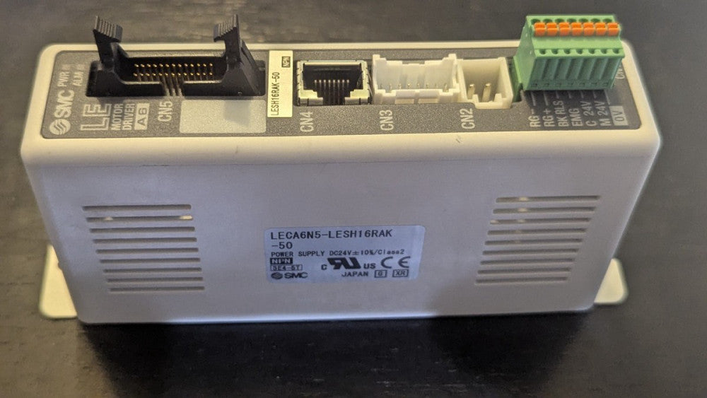 (1) SMC LECA6N5-LESH16RAK-50 motor controller, ELECTRIC ACTUATOR NOS