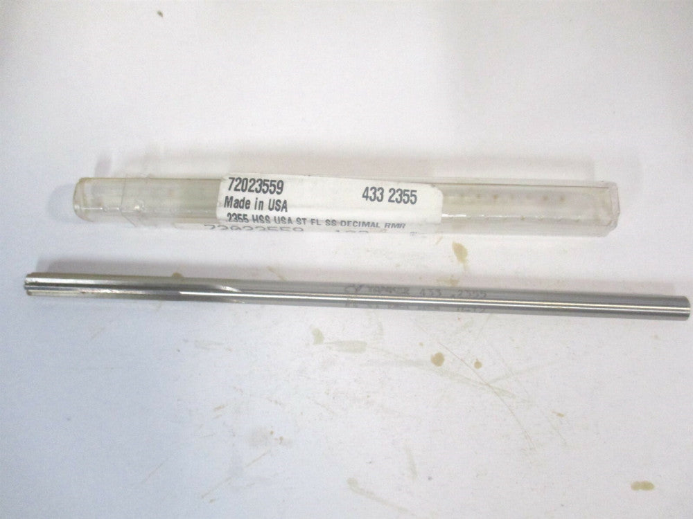 (433-0.2355) 0.2355" x 1-1/2" x 6" OAL Straight HSS 6-Flute Chucking Reamer 