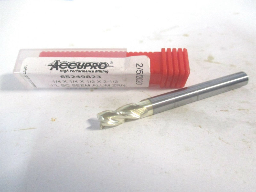 (35025008C5) 1/4" x 1/2" x 1/4" x 2-1/2" OAL 3Fl Solid Carbide Square End Mill 