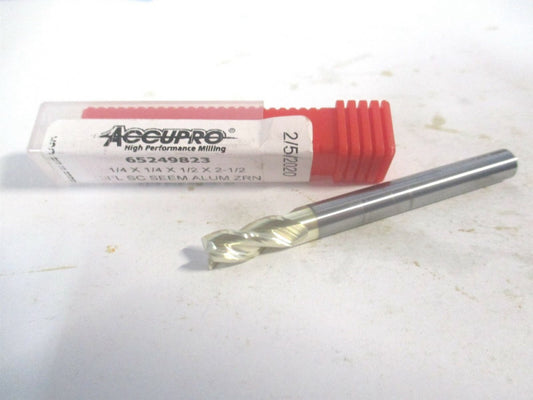 (35025008C5) 1/4" x 1/2" x 1/4" x 2-1/2" OAL 3Fl Solid Carbide Square End Mill 