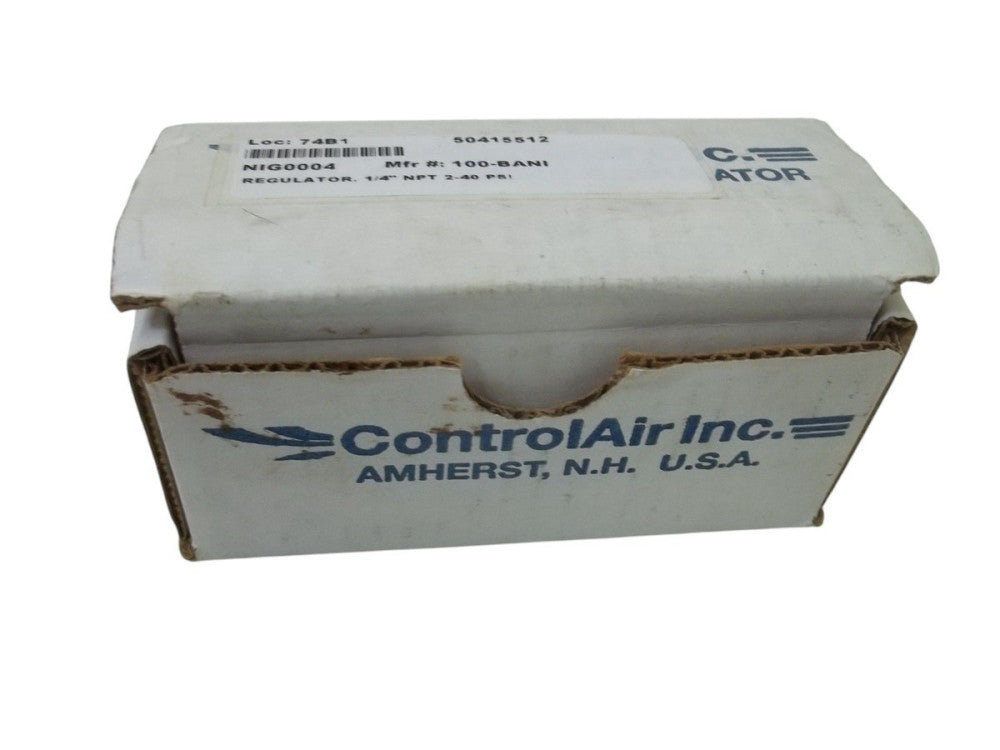 CONTROL AIR INC. 100-BANI 1/4" NPT REGULATOR 2-40 PSI NSMP