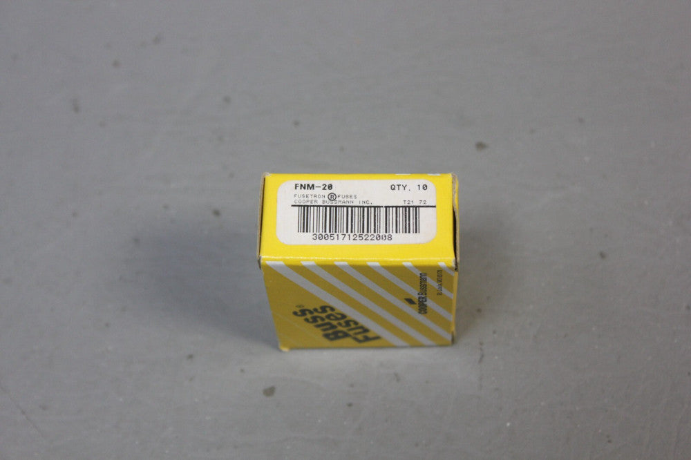 1 BOX OF 10 NEW BUSSMANN BUSS FNM-20 FUSES