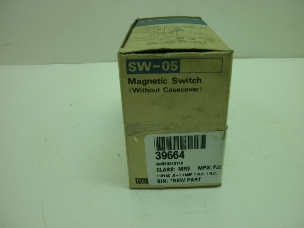 FUJI ELECTRIC 4NW0G01G11K MAGNETIC SWITCH 110VAC .8-1.2AMP 1 N.O. 1 N.C.NIB