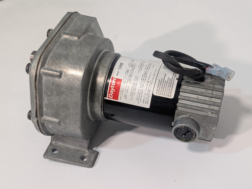 Dayton 1LPK8 DC Gearmotor, 135:1, 1/15HP, 13RPM, 90V, 0.84A, Continuous Duty