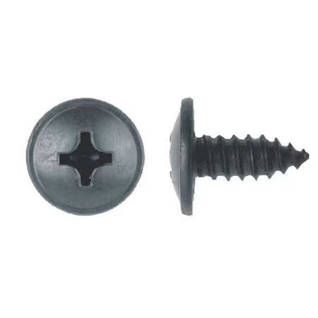 Zoro Select 9260Pk Sheet Metal Screw, M6.30 X 16 Mm, Black Phosphate Steel