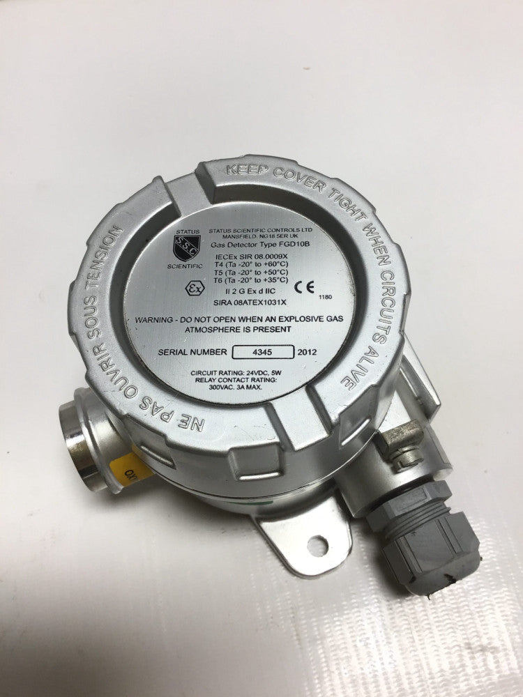 Status Scientific Controls FGD10B Flameproof Gas Detector Circuit Rating 24VD...