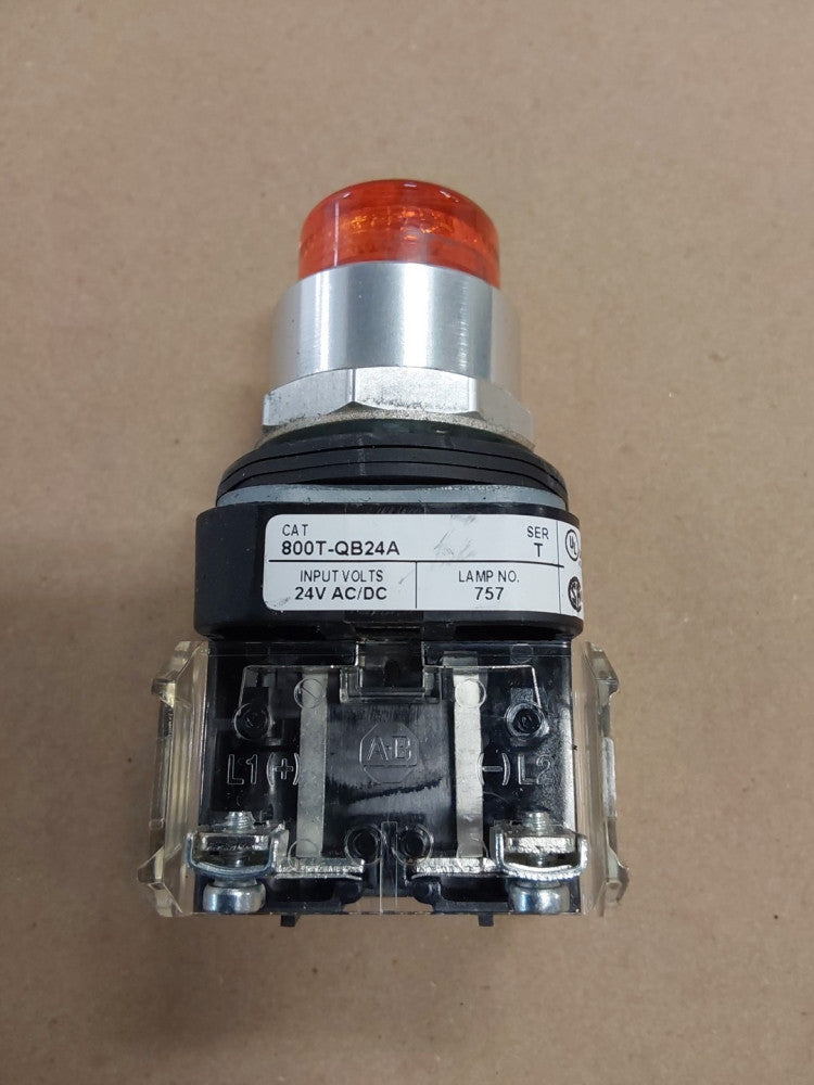 NEW ALLEN BRADLEY 800T-QB24A /T PUSH BUTTON W/ 800T-XA /D CONTACT BLOCK