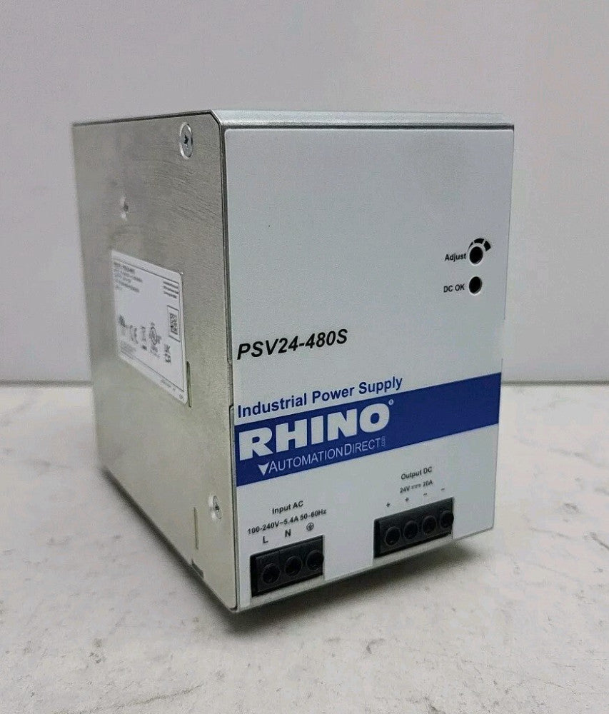 Automation Direct Rhino PSV24-480S Power Supply 24V  20A 100-240 Input 480W Used
