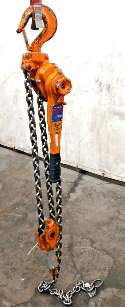 HARRINGTON LEVER HOIST CODE LB060B LOT NO L5A930 6 TON LBS CHAIN LENGTH 136 IN.