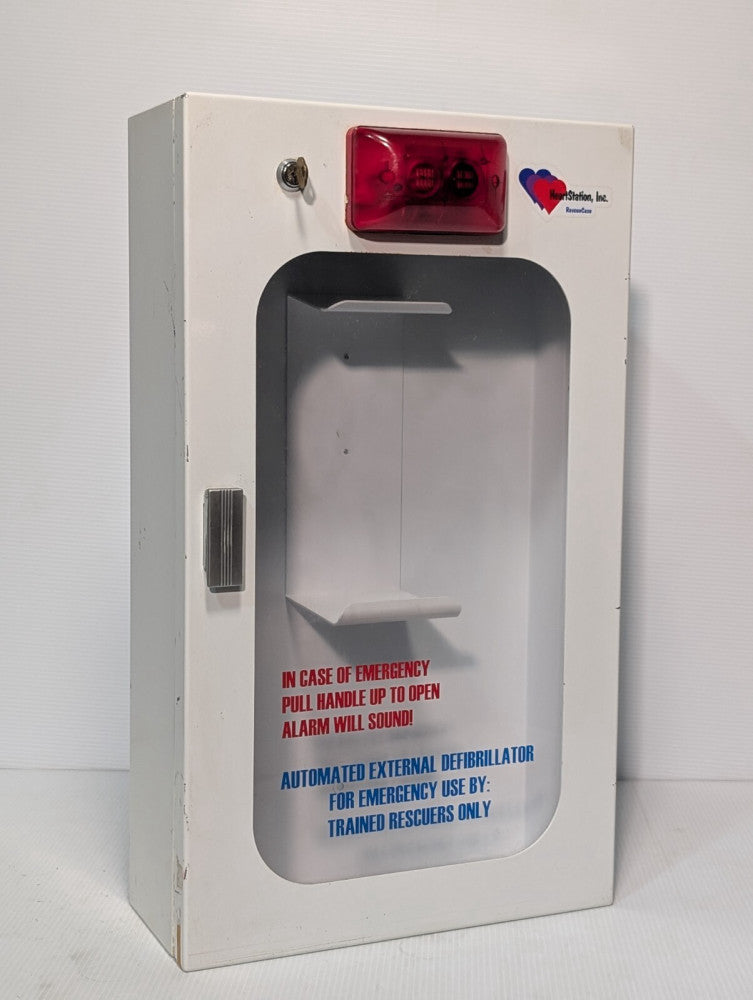 HeartStation RC2000W Wall Mount AED Station w Audio Alarm & Strobe, Incl. Key