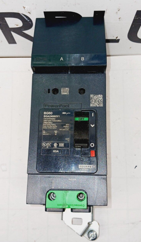Square D PowerPact 60 Amp I-Line Circuit Breaker 480Y/277 VAC 2 Pole  BGA24060Y1