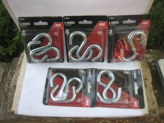 7 packs Ace Hardware S-Hooks, 5029491, Max Weight 240 LBS